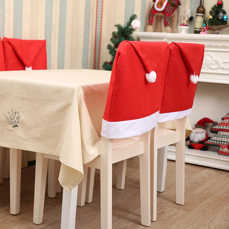 1/2PCS Christmas Santa Claus Chair Cover Decoration Set Christmas Table Decoration New Year Ornament Home Navidad Noel Xmas Gift