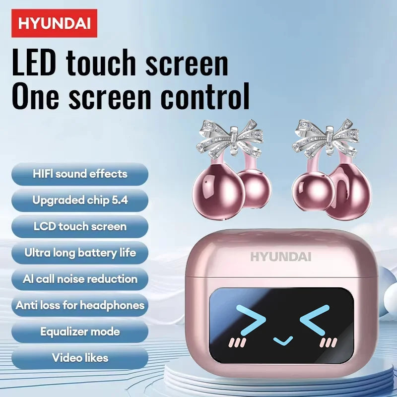 Choice HYUNDAI M100 Open Ear Gaming Earphones Sport Wireless Earbuds TWS Headset Hifi Sound Headphones With Mic For Android IOS