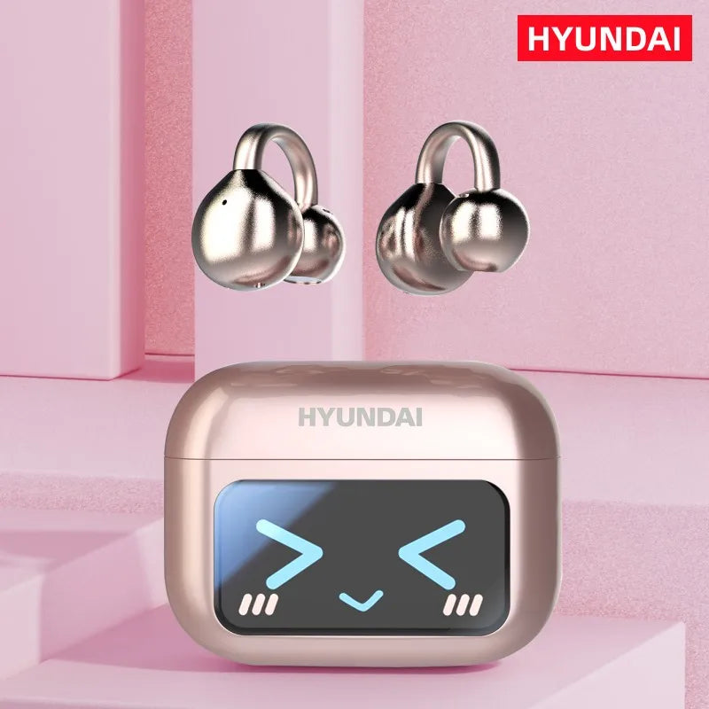 Choice HYUNDAI M100 Open Ear Gaming Earphones Sport Wireless Earbuds TWS Headset Hifi Sound Headphones With Mic For Android IOS