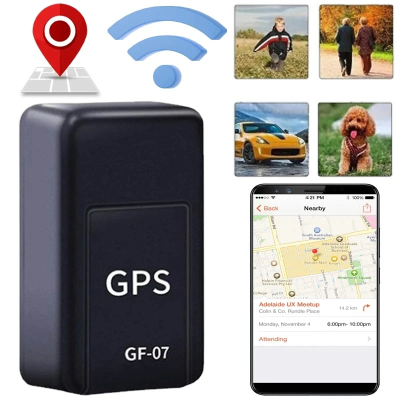 GF07 Magnetic Mini GPS Tracker Real-Time Vehicle Locator Car Pet Tracking Device Compact Portable GPS Locator Position APP